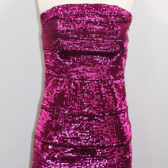 WOW Couture Pink Sequin Gown - Picture 6 of 10